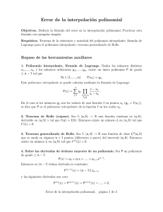 Error de la interpolación polinomial