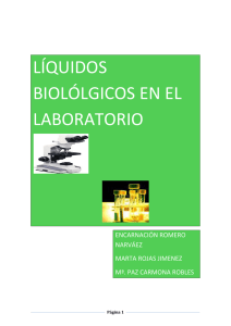 líquidos biolólgicos en el laboratorio
