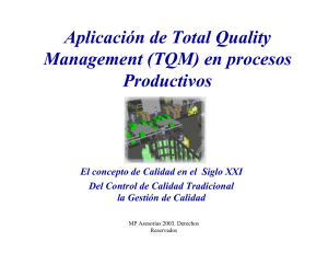 Aplicación de Total Quality Management (TQM) en procesos