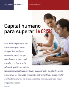 Capital humano para superar LA CRISIS