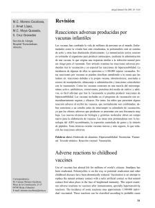 Reacciones adversas producidas por vacunas infantiles Adverse