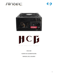 hcg-520 fuente de alimentación manual del usuario