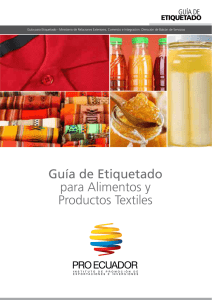 Guía de Etiquetado para Alimentos y Productos Textiles