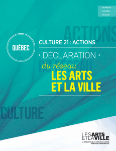 declaración - Les Arts et la Ville