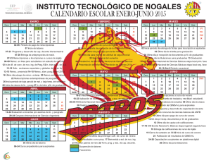 calendario i-2015 - Instituto Tecnológico de Nogales