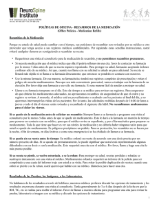 POLÍTICAS DE OFICINA - RECAMBIOS DE LA MEDICACIÓN (Office