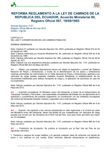 decreto ejecutivo no. 1137 reforma reglamento ley de