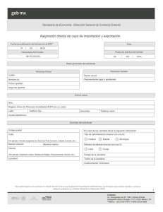 Asignación directa de cupo de importación y exportación