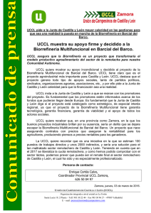 UCCL muestra su apoyo firme y decidido a la Biorrefinería