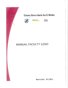 Manual de Faculty Load - Sistema Universitario Ana G. Méndez