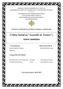 Crítica Social en Lazarillo de Tormes