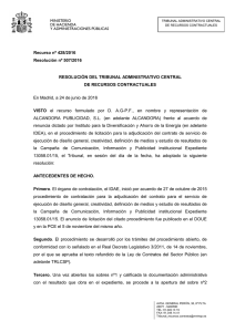 0507/2016 - Ministerio de Hacienda y Administraciones Públicas