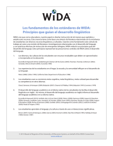 Los fundamentos de los estándares de WIDA: Principios que guían
