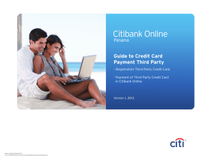 Payment of Third Party Credit Cards Citi English