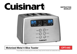 Motorized Metal 4-Slice Toaster CPT-440