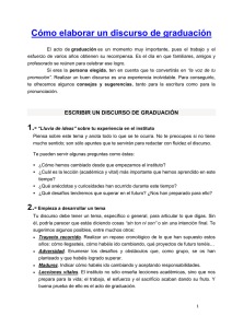 Cómo elaborar un discurso de graduación