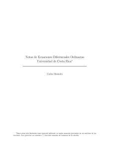 Notas de Ecuaciones Diferenciales Ordinarias Universidad de