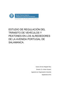 estudio de regulación del tránsito de vehículos y peatones en los