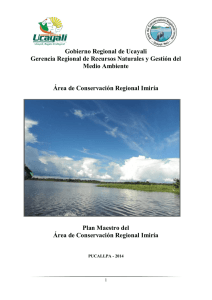 Plan Maestro del Área de Conservación Regional Imiría