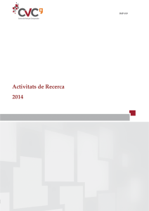 Activitats de Recerca 2014 - CVC