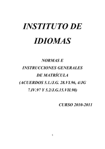 INSTITUTO DE IDIOMAS - Universidad de Sevilla
