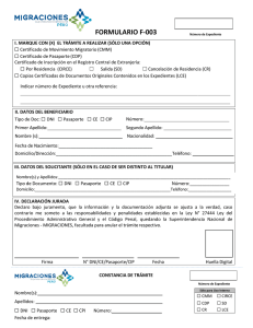 formulario f-003 - Superintendencia Nacional de Migraciones