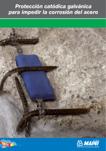 Protección catódica galvánica para impedir la corrosión del acero