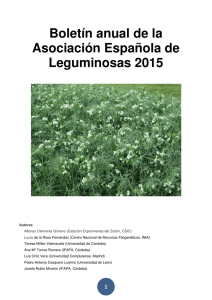 boletin ael 2015 - Asociación Española de Leguminosas