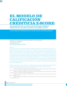el modelo de calificación crediticia z-score