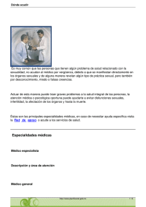 Especialidades médicas