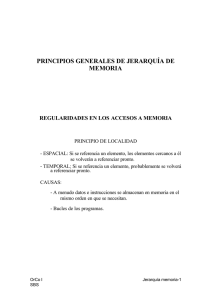 PRINCIPIOS GENERALES DE JERARQUÍA DE MEMORIA