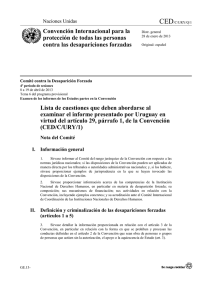 Lista de cuestiones que deben abordarse al examinar el