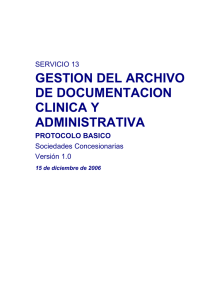 gestion del archivo de documentacion clinica y administrativa