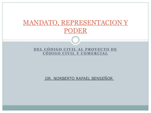 mandato, representacion y poder - Universidad Notarial Argentina