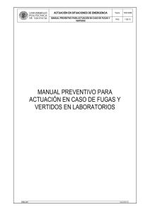 manual preventivo para actuación en caso de fugas y vertidos en