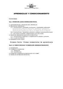 aprendizaje asociativo - Universidad Autónoma de Madrid