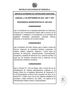 providencia n° 189-2015 delegación de la competencia para