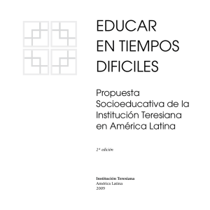 EDUCAR EN TIEMPOS DIFICILES