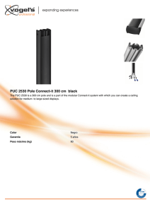 PUC 2530 Pole Connect-it 300 cm black