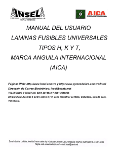 MANUAL DEL USUARIO LAMINAS FUSIBLES UNIVERSALES