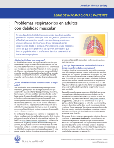 Problemas respiratorios en adultos con debilidad muscular