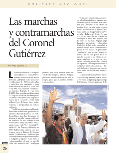 Las marchas y contramarchas del Coronel Gutiérrez