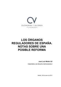 Los órganos reguladores en España