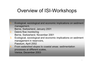 Overview of ISI-Workshops M. Spreafico