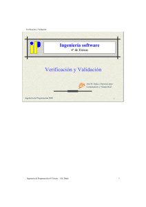 Verificación y Validación - ISTR - Ingeniería Software y Tiempo Real