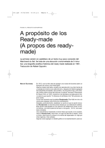 A propósito de los Ready-made (A propos des ready