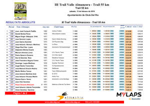 III Trail Valle Almanzora - Trail 55 km