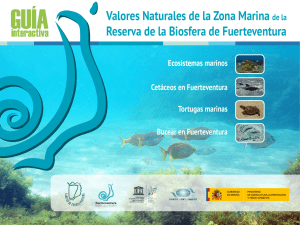 Valores Naturales de la Zona Marina de la Reserva de la Biosfera