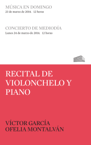 RECITAL DE VIOLONCHELO Y PIANO