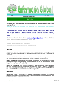 Assessment of knowledge and application of tetanalgesia in a unit of